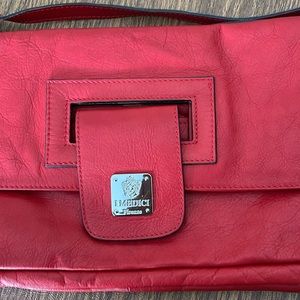 NEW Italian red leather purse from Florence.